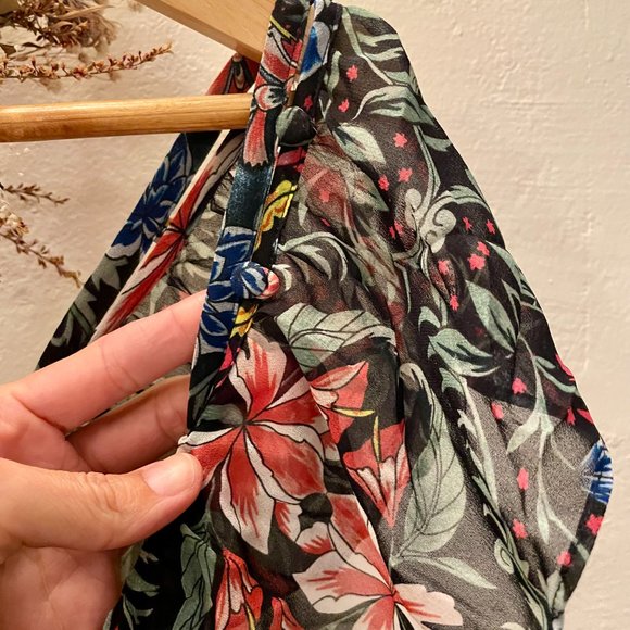 Rebecca Minkoff Jessica Ruffled Floral Midi Wrap Dress - Picture 6 of 13